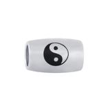 Stainless Steel Big Hole Cube YinYang Beads AA796 VNISTAR Other Beads