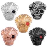 Stainless Steel Big Hole Skull Beads AA803 VNISTAR Stainless Steel European Beads