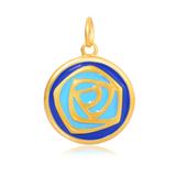 Gold Plated Enamel Flower Charms AAT558G-1 VNISTAR Link Charms