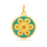 Gold Plated Enamel Flower Charms AAT560G-1 VNISTAR Link Charms
