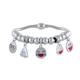 Stainless Steel Emoji Charms Bracelets B023S VNISTAR Emoji Steel Bracelets