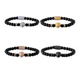 Stainless Steel Lion Beaded Bracelet B032 VNISTAR Bracelets