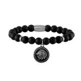 Stainless Steel Lion Beaded Bracelet B043 VNISTAR Steel Men's Bracelets