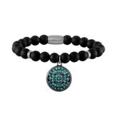 Stainless Steel Evil Eye Beaded Bracelet B045 VNISTAR Steel Beaded Bracelets