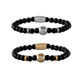 Stainless Steel Bracelets-6mm Agate Stone B090 VNISTAR Bracelets