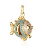 CZ Harmony Ball Locket Pendant CA240-2 VNISTAR Jewellery