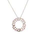 Copper Cubic Zircon Necklace CN150-2 VNISTAR Cubic Zircon Necklaces