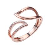Copper Cubic Zirconia Rose Gold Plated Ring CR003 VNISTAR Copper Cubic Zirconia Rings
