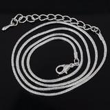 Vnistar silver plated 2mm snake chain necklace JN008 JN008 VNISTAR Old Products