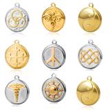 50pcs/lot Stainless Steel Gold Plated Charms 100+ Mix Designs MC003 VNISTAR MIX Designs