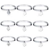 20pcs/bag Mix Designs Stainless Steel Charm Bangles MC019 VNISTAR Metal Charms