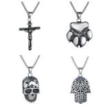 50pcs/lot Mix Designs Stainless Steel Mens Pendant 60cm Necklaces MC020 VNISTAR Metal Charms