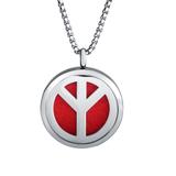 Stainless Steel 30mm Essential Oil Diffuser Necklace with 8 mix Pads N132 VNISTAR Steel Essential Oil Difusser Necklace