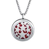 Stainless Steel 30mm Essential Oil Diffuser Necklace with 8 mix Pads N133 VNISTAR Steel Essential Oil Difusser Necklace