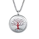 Stainless Steel 30mm Essential Oil Diffuser Necklace with 8 mix Pads N146 VNISTAR Jewellery