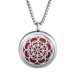 Stainless Steel 30mm Essential Oil Diffuser Necklace with 8 mix Pads N148 VNISTAR Steel Essential Oil Difusser Necklace