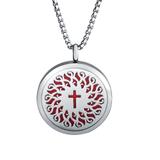 Stainless Steel 30mm Essential Oil Diffuser Necklace with 8 mix Pads N164 VNISTAR Necklaces