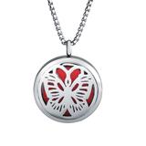 Stainless Steel 30mm Essential Oil Diffuser Necklace with 8 mix Pads N171 VNISTAR Jewellery