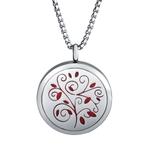Stainless Steel 30mm Essential Oil Diffuser Necklace with 8 mix Pads N178 VNISTAR Necklaces