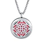 Stainless Steel 30mm Essential Oil Diffuser Necklace with 8 mix Pads N183 VNISTAR Steel Essential Oil Difusser Necklace