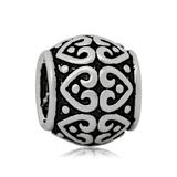 Alloy Hearts European Spacer Beads PBD076 VNISTAR Charms