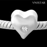 Vnistar crystal heart european beads PBD1105 PBD1105 VNISTAR Alloy Crystal Stone Beads