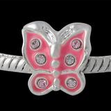 Vnistar Alloy Butterfly Stone European Beads PBD2281 PBD2281 VNISTAR Alloy Crystal Stone Beads