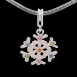 Alloy Christmas Snowflake European Beads PBD248 VNISTAR Charms