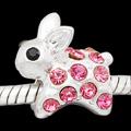 Vnistar Alloy Rabbit Stone European Beads PBD264 PBD264 VNISTAR Alloy Crystal Stone Beads