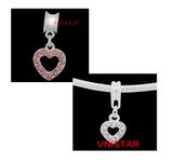 Vnistar Alloy Crystal Heart Dangle European Beads PBD2701 PBD2701 VNISTAR Charms