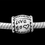 Vnistar Alloy Love to dance European Beads PBD311 VNISTAR Charms