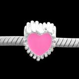 Vnistar Alloy Heart Enamel European Beads PBD3118 PBD3118 VNISTAR Charms