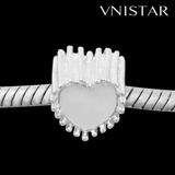 Vnistar Alloy Heart Enamel European Beads PBD3119 PBD3119 VNISTAR Alloy Enamel Beads