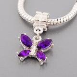 Vnistar Butterfly Dangle European Beads PBD3152 PBD3152 VNISTAR Alloy European Beads