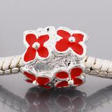 Vnistar Alloy Enamel flowers European Beads PBD3279 PBD3279 VNISTAR Old Products