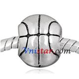 Vnistar Antique silver plated basketball beads PBD3381 PBD3381 VNISTAR Alloy European Beads