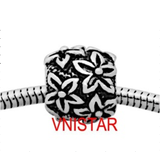 Vnistar Alloy Flowers European Beads PBD3449 PBD3449 VNISTAR Metal Charms