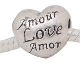 vnistar amour love amor heart european beads PBD675 PBD675 VNISTAR Alloy Plain Beads