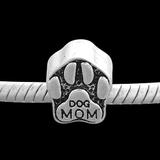 Vnistar silver plated dog mom paw european beads PBD689-1 PBD689-1 VNISTAR Metal Charms