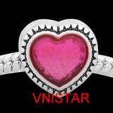 Vnistar enamel heart european beads PBD833 PBD833 VNISTAR Metal Charms