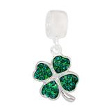 Vnistar green shamrock dangle charms PBD908 PBD908 VNISTAR Alloy European Beads
