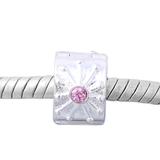 Vnistar metal alloy pink crystal stopper PC018 PC018 VNISTAR Alloy European Beads