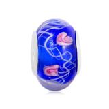 Vnistar blue european glass beads PGB001 PGB001 VNISTAR Alloy European Beads