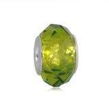 Vnistar grass green faceted copper core glass beads PGB002-8 PGB002-8 VNISTAR Alloy European Beads