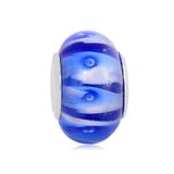 Vnistar blue european glass beads PGB020 PGB020 VNISTAR Alloy European Beads