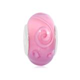 Vnistar pink european glass beads PGB062 PGB062 VNISTAR Alloy European Beads