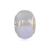 Vnistar white foil glass beads PGB102-1 PGB102-1 VNISTAR Alloy European Beads
