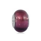 Vnistar light purple european glass beads PGB102-4 PGB102-4 VNISTAR Alloy European Beads