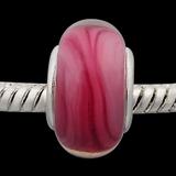 Vnistar pink european glass beads PGB326 PGB326 VNISTAR Alloy European Beads