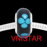 Vnistar black european glass beads PGB433 PGB433 VNISTAR Copper Core Glass Beads